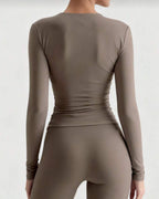 Half Zip Long Sleeve Top